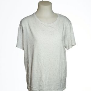 Just Be White Top Sz 1X